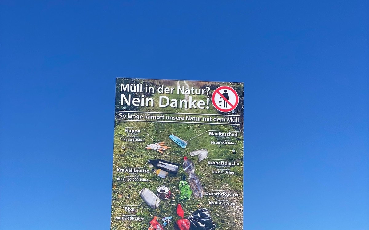 Infotafeln „Müll in der Natur? Nein Danke!“